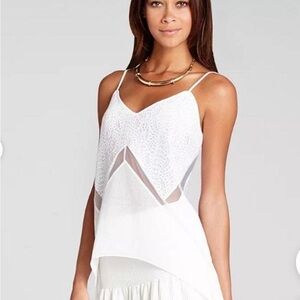 BCBGMaxAzria  Cora Camisole with Sheer Accents